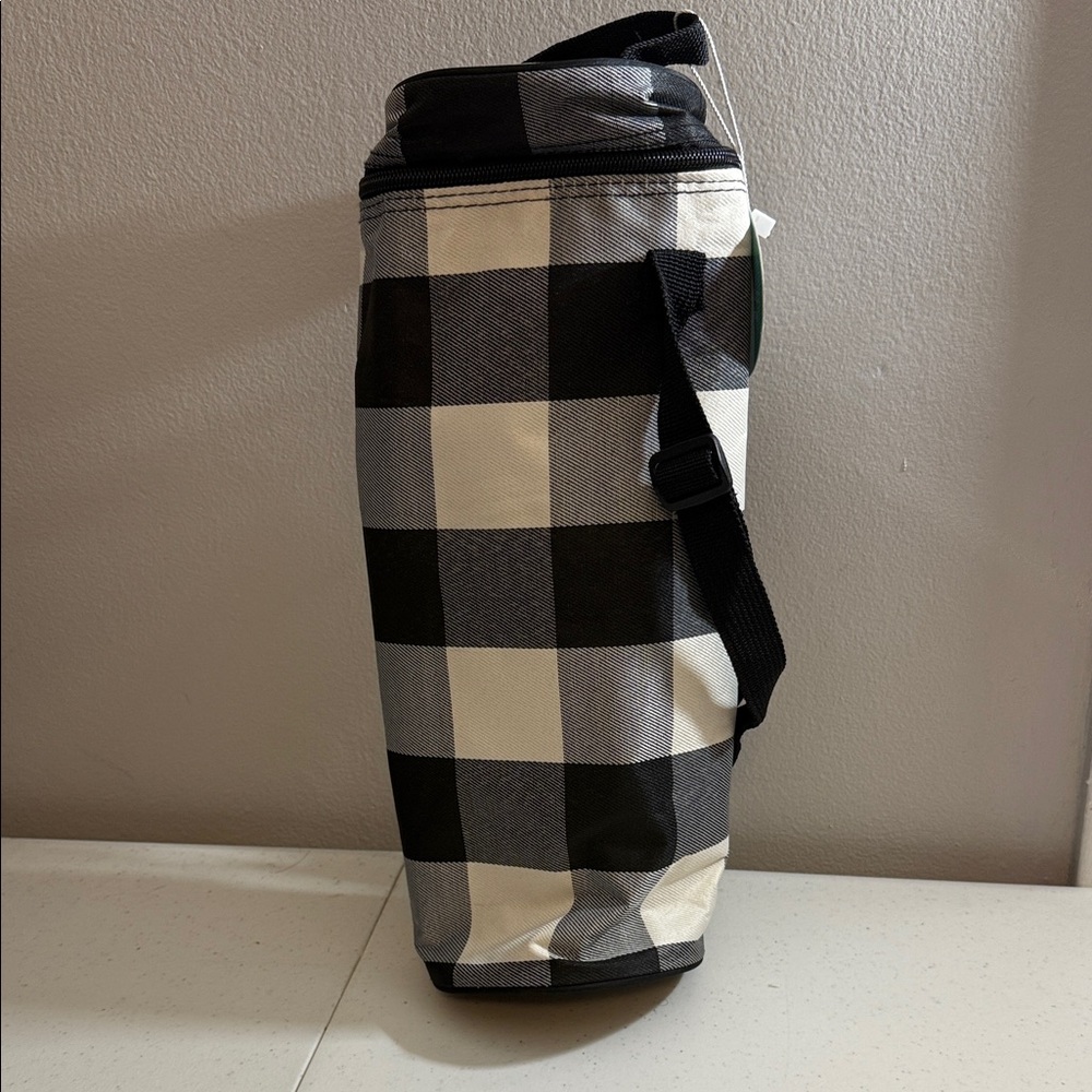 Buffalo Plaid Wine tote